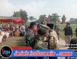 DANRAMIL 411-04/TMJ KODIM 0411/KM DAMPINGI KUNJUNGAN BUPATI LAMPUNG TENGAH.