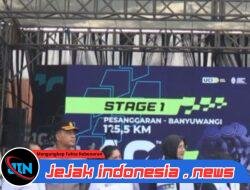 Polresta Banyuwangi Sebar Pasukan Amankan Etafe 1 Balap Sepeda TDBI 2025