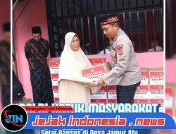 Polres Bener Meriah Salurkan Puluhan Bantuan Sosial untuk Warga Desa Jamur Atu, Kecamatan Mesidah