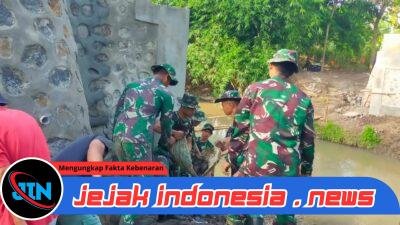Pembangunan Jembatan Terus Berlanjut, Satgas TMMD Ke-125 Kodim 0825/Banyuwangi Semakin Giat di Lapangan