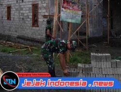 Satgas TMMD ke-125 Kodim 0825 Banyuwangi Kebut Pembangunan Rutilahu Ibu Evi Widiawati