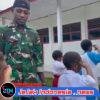 Satgas RI–PNG Yonif 763/SBA Latih PBB Siswa SD dan PAUD di Kampung Konja