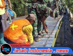 Pembangunan Sasaran Jembatan TMMD 125 Kodim 0825/Banyuwangi Sudah Terlihat di Siliragung