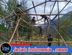 Prajurit Satgas Yonif 700/WYC Bangun Sekolah di Pedalaman Mayuberi, Target Rampung Sebelum 17 Agustus