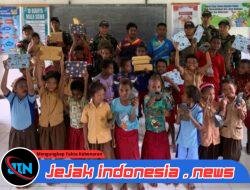 Tawa dan Semangat Merah Putih Warnai Lomba Satgas Yonif 131/Brajasasakti Bersama Anak-Anak SD Kampung Yetti
