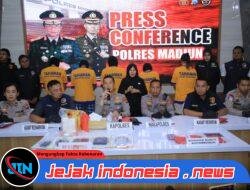 Polres Madiun Berhasil Bongkar Jaringan Narkoba, 4 Tersangka dan 1,1 Kg Sabu Disita