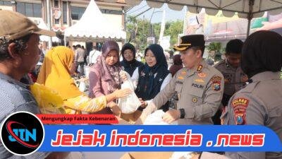 Gerakan Pangan Murah Polres Bojonegoro Disambut Antusias Warga 30 Ton Beras Habis Terjual