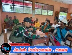 Satgas Yonif 131/Brajasakti Gelar Penyuluhan dan Pelayanan Kesehatan di Kampung Sawiyatami