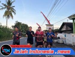 Satgas TMMD ke-125 Kodim 0825/Banyuwangi Olahraga Lari