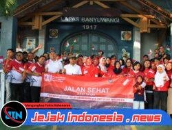 Sambut HUT Ke-80 Kemerdekaan Republik Indonesia, Lapas Banyuwangi Gelar Jalan Sehat