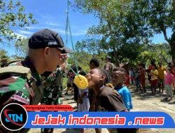 Semarak HUT RI ke-80 di Perbatasan, Satgas Yonif 131/Brajasakti dan Warga Rayakan dengan Penuh Kebersamaan