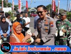 Polres Magetan Kembali Gelar Gerakan Pangan Murah di 4 Kecamatan Warga Full Senyum