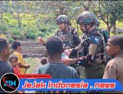 Kasih Penuh Cinta Satgas 521/DY Berbagi Keceriaan dengan Masyarakat di Distrik Kurima 