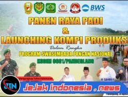 Panen Raya Padi dan Launching Kompi Produksi Kodim 0601/Pandeglang Dukung Swasembada Pangan Nasional