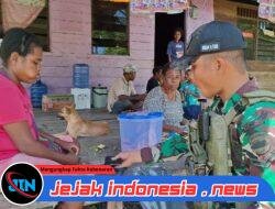 Satgas Yonif 131 Peduli Kesehatan Warga Perbatasan Papua