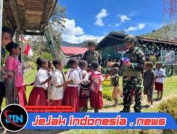 Kisah Kasih Anak Papua, Satgas Yonif 521/DY Berbagi Kasih di Distrik Bolakme