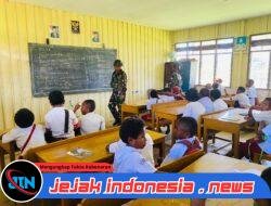 Menuntut Ilmu di Pedalaman Satgas Yonif 521/DY di Distrik Eragayam