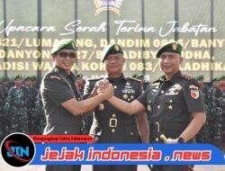 Serah Terima Jabatan Dandim 0825/Banyuwangi Dipimpin Langsung Danrem 083/Baladhika Jaya
