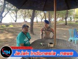 Kasubnit Lidik Satpolairud Polresta Banyuwangi Bersama Dua Anggota Lakukan Patroli Dikawasan Wisata Green Watu Dodol