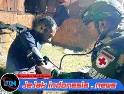 Peduli Kesehatan, Satgas Yonif 521/DY Berikan Pelayanan Kesehatan di Kampung Bolakme