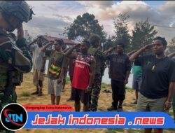 Disiplin Adalah Nafasku Satgas TNI Latih Pemuda Distrik PBB Pengenalan Sikap Dasar