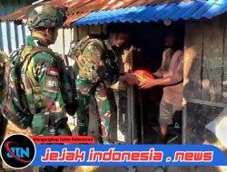 Tali Asih Satgas Yonif 521/DY Pererat Para Tokoh Masyarakat di Kampung Bolakme