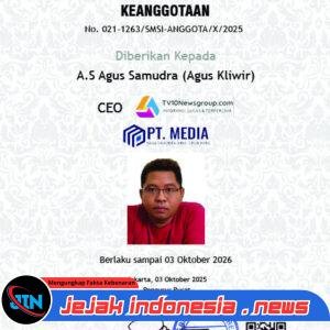 Agus Kliwir Resmi Terima Sertifikat Keanggotaan SMSI, TV10Newsgroup Perkuat Kiprah di Media Siber