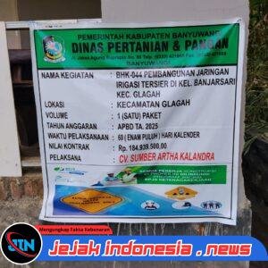 Proyek Pembangunan Jaringan Irigasi Tersier Dinas Pertanian dan Pangan di Kelurahan Banjarsari Diduga Pekerjaan Asal Jadi dan tidak sesuai SOP