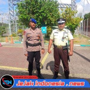 Satpolairud Polresta Banyuwangi melaksanakan kegiatan patroli dikawasan Gardu Induk PLN Kabel Head Bawah Laut.
