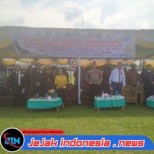 Polsek Bosar Maligas Hadir dan Bergerak Cepat, Amankan Perayaan Natal Oikumene BKAG dengan Khidmat dan Kondusif