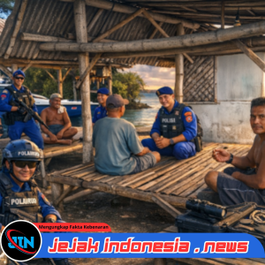Satpolairud Polresta Banyuwangi Melaksanakan Patroli Dialogis & Pembinaan Penyuluhan Di Pantai Bengkak