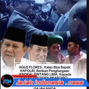 Agus Flores Usulkan Presiden Prabowo Diganjar “Jenderal Bintang Lima”, Disandingkan dengan Mahapatih Gajah Mada