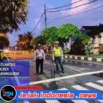 Sat Lantas Polres Karangasem Amankan Jalur Car Free Day di Jalan Veteran