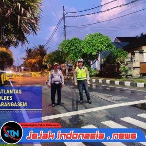 Sat Lantas Polres Karangasem Amankan Jalur Car Free Day di Jalan Veteran