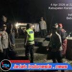 Jaga Kamtibmas, Polsek Bebandem Amankan Gelaran Hiburan Musik di Pura Telaga Liligundi