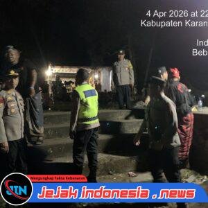 Jaga Kamtibmas, Polsek Bebandem Amankan Gelaran Hiburan Musik di Pura Telaga Liligundi