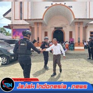Brimob Siaga Penuh Amankan Ibadah Paskah di Gunungsitoli, Patroli Presisi Jaga Kondusivitas Kota