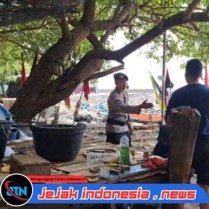 Patroli Dialogis Sat Polairud di Pesisir Pusong Baru, Imbau Nelayan Waspada Cuaca dan Jaga Kamtibmas
