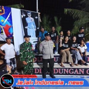 Bhabinkamtibmas dan Babinsa Amankan Turnamen Voli Dlundungan CUP II di Nusa Penida.