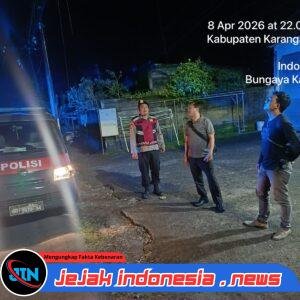 Cegah Kriminalitas Malam Hari, Polsek Bebandem Intensifkan “Blue Light Patrol” di Titik Rawan