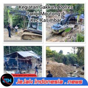 Polda Sulteng Gerebek Tambang Emas Ilegal di Kasimbar, Satu Unit Ekskavator beserta Operator Diamankan