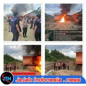 Polda Sulteng Gerebek Tambang Emas Ilegal di Sausu, Sarana Tambang Dimusnahkan dan Diamankan!