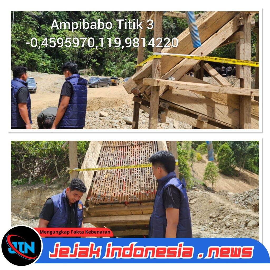 Polda Sulteng Gerebek Tambang Emas Ilegal di Desa Tombi Kabupaten Parigi Moutong, 6 Alat Talang Disita dan Dimusnahkan