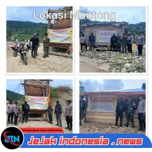 Tim Gabungan Polda Sulteng Gerebek Lokasi PETI di Desa Lobu Parigi Moutong, Buru Aktor Intelektual di Baliknya