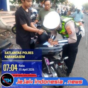 Tingkatkan Kedisiplinan Jalan Raya, Satlantas Polres Karangasem Intensifkan Tilang Manual