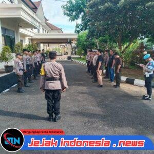 Laksanakan Tugas Piket Mako, Sat Lantas Polres Karangasem Ikuti Serah Terima Tugas Jaga
