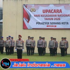 Wakapolresta Serang Kota Pimpin Upacara Kesadaran Nasional, Tekankan Disiplin Personel