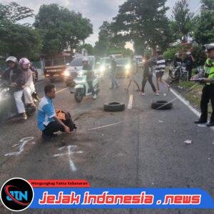 Jalan Nasional Banyuwangi – Jember, Sepeda Motor Tabrak Truk Tangki di Selatan RS Fatimah