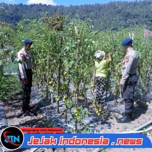 Satpolairud Polres Bangli dekat dengan masyarakat sambang petani di Pesisir Danau Batur dukung ketahanan Pangan