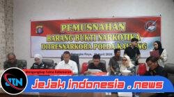 Polda Kalteng Musnahkan 5,43 Kg Sabu dan 412 Butir Ekstasi dari 13 Kasus